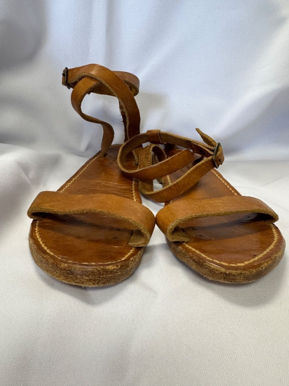 Golden Goose K Jacques St. Tropez Caramel Brown Sandal Size 7/38 - Picture 3 of 14